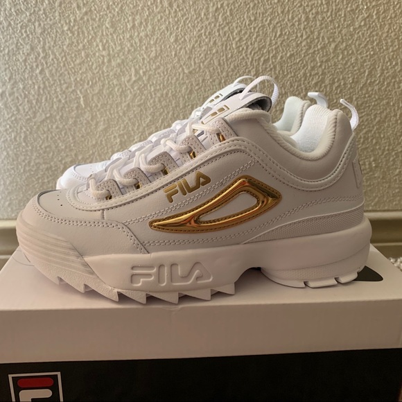 women's fila disruptor ii premium metallic casual shoes